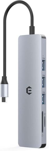 محور USB C، محور TOTU 6 في 1 من النوع C، محطة إرساء للكمبيوتر المحمول مع HDMI 4K، USB 3.0، 2*USB 2.0، قارئ بطاقة SD/TF لأجهزة الكمبيوتر المحمولة من النوع C in Kuwait