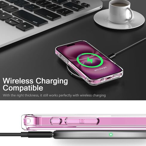 bicol for iPhone 16 Pro Case with Screen Protector, Enhanced Camera Protection, Crystal Clear Cover with Fashionable Designs for Girls Women, Slim Fit Protective Phone Case, Blooming Flowers in Saudi Arabia