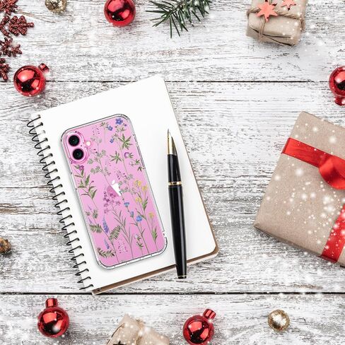 bicol for iPhone 16 Pro Case with Screen Protector, Enhanced Camera Protection, Crystal Clear Cover with Fashionable Designs for Girls Women, Slim Fit Protective Phone Case, Blooming Flowers in Saudi Arabia