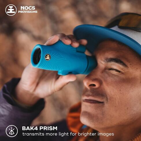 Nocs Provisions Field Tube 8x32 أحادي العين مقاوم للماء، تلسكوب تكبير 8X، منشور Bak4، مجال رؤية واسع لمشاهدة الطيور وحقائب الظهر ومشاهدة الحياة البرية - بني Paydirt in Kuwait