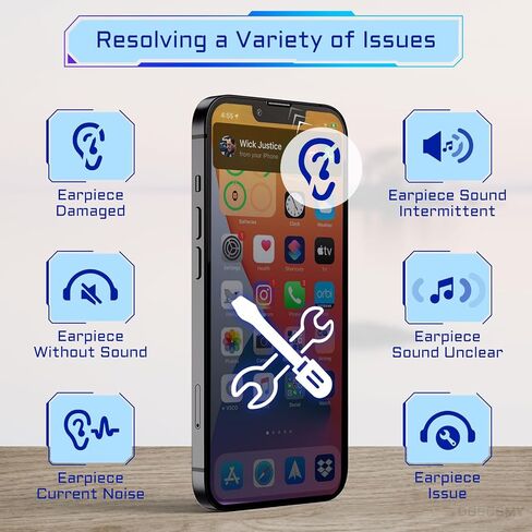 for iPhone 13 Earpiece Speaker Replacement OEM Ear Piece Fix Sound Speaker Internal Receiver Module Complete Repair Tool Kit Waterproof Sticker A2631 A2633 A2634 A2635 A2482 in Saudi Arabia