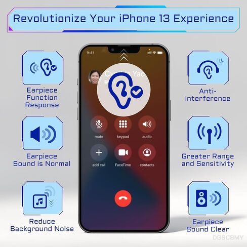 for iPhone 13 Earpiece Speaker Replacement OEM Ear Piece Fix Sound Speaker Internal Receiver Module Complete Repair Tool Kit Waterproof Sticker A2631 A2633 A2634 A2635 A2482 in Saudi Arabia