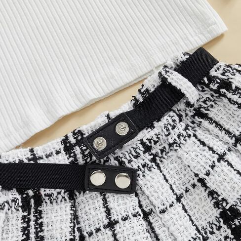 WZTYYDS Toddler Baby Girl Clothes 1T 2T 3T 4T Long Sleeve Ribbed Knit Tops Mini Skirts Set 2Pcs Fall Winter Outfits in Saudi Arabia
