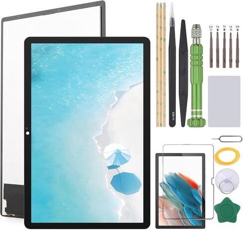 شاشة بديلة لشاشة Samsung Tab A8 10.5 بوصة 2021 LCD لجهاز Samsung Tab A8 10.5 بوصة 2021 SM-X200 مجموعة محول رقمي لشاشة اللمس Incell (أسود) in Kuwait