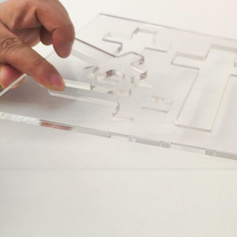 Cross Router Template, Clear Acrylic Ribbon Template, Router Inlay Template, Woodworking Router Template, DIY Craft Template (Model 1) in Saudi Arabia