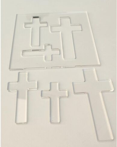 Cross Router Template, Clear Acrylic Ribbon Template, Router Inlay Template, Woodworking Router Template, DIY Craft Template (Model 1) in Saudi Arabia