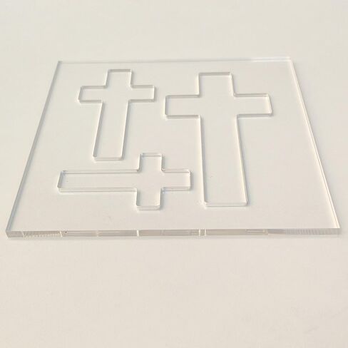 Cross Router Template, Clear Acrylic Ribbon Template, Router Inlay Template, Woodworking Router Template, DIY Craft Template (Model 1) in Saudi Arabia