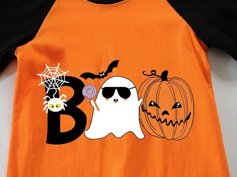 DDSOL Boys Toddler Halloween Skeleton Shirt Dinosaur Monster Truck Long Sleeve T-Shirt Boo Pumpkin Tee Top Kid Clothes in Saudi Arabia