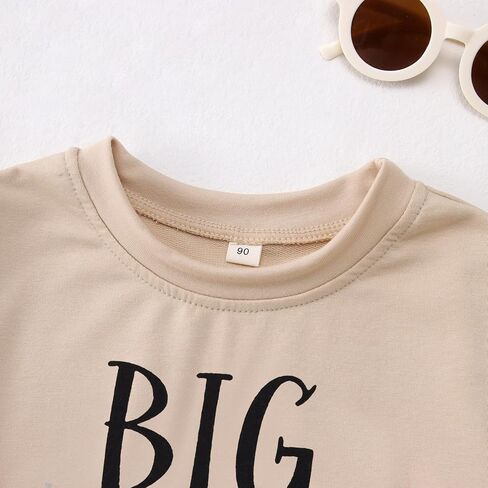 IZYJOY سويت شيرت الأخت الكبرى للأطفال الصغار تمت ترقيته إلى الأخت الكبرى مرة أخرى وأخيرًا بلوفر علوي للفتيات الصغيرات زي بياقة دائرية in Kuwait