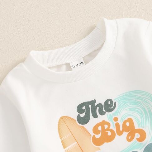 BULINGNA 2Pcs Baby Boy First Birthday Outfit Set Long Sleeve The Big One Sweatshirt Casual Pants Fall 1st Birthday Clothes in Saudi Arabia
