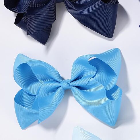 Hair Bows for Girls 10PCS Girls Toddler bows Clips Black Grosgrain Ribbon Alligator Clips Kids Hair Accessories in Saudi Arabia