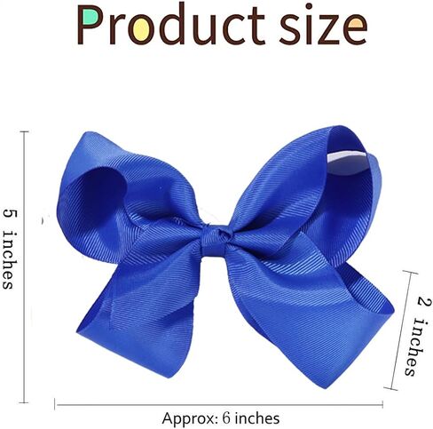 Hair Bows for Girls 10PCS Girls Toddler bows Clips Black Grosgrain Ribbon Alligator Clips Kids Hair Accessories in Saudi Arabia