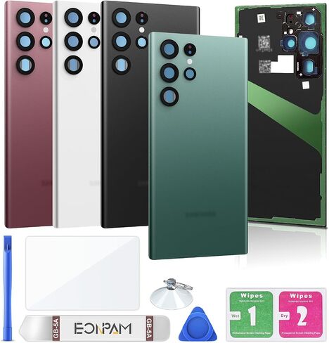 Back Cover Glass for Samsung Galaxy S22 5G S901 Black in Saudi Arabia