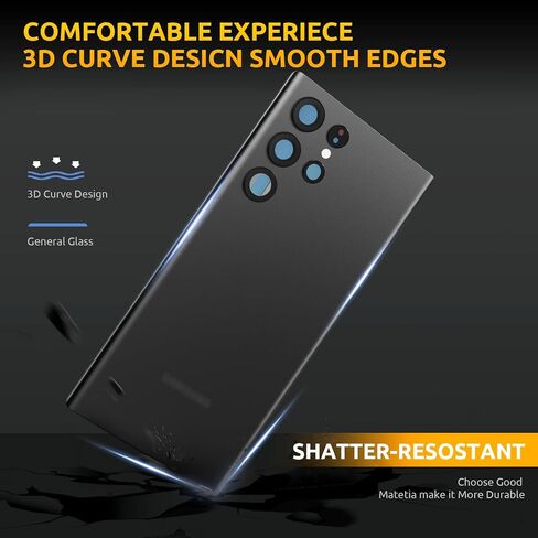 Back Cover Glass for Samsung Galaxy S22 5G S901 Black in Saudi Arabia