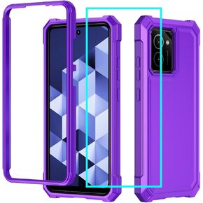 for HMD Vibe Case with Screen Protector,HMD Vibe Phone Case with Magnetic Ring Kickstand,Dual Layer Military Grade Protection Heavy Duty Shockproof Cover for HMD Vibe N159V Black