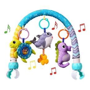 Baby Stroller Arch Toys, Crib Mobile for Infants Adjustable Bassinet Mobile with Universal Clamps, Activity Toy Bar for Baby Bouncer Newborn Car Seat Toys Stroller Toys Sense Toys for Baby 0-12 Months