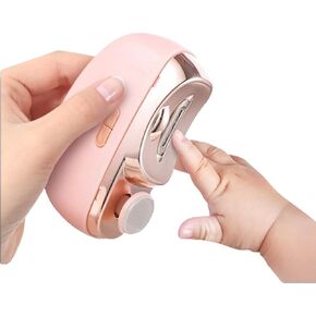 ThreeH Electric Nail Clipper 2 in 1 Design Light and 2 Speeds Fingernail Toenail Cutter Nail File Polishers for Adults Seniors Baby Kids Women and Men,White
