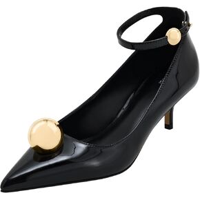 JW PEI Women's Jewel Buckle Kitten Heels Pumps