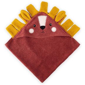 100% Organic Cotton Lion Figure Hooded Baby Towels 29.5 x 29.5 Inch Tile, Organic Baby Towels and Washcloths