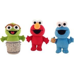 Sesame Street 3 Pack Bath Set by SoapSox- Includes Elmo, Oscar The Grouch and Cookie Monster Bubble Bath Sponge Toys for Babies- Machine Washable- Reduces Bathing Anxiety in Infants- Bathtub Playtime