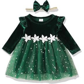 Toddler Baby Girl Dress Infant Girl Clothes Outfits Tulle Dresses Princess Wedding Dress for Baby Girls 3M to 3 Year