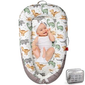 Baby Lounger - Baby Lounger for Newborn 0-24 Months, Breathable & Soft Baby Nest, Portable and Lightweight Infant Lounger for Home and Travel, Ideal Newborn Babies Essentials Baby Shower Gifts