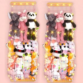 Unicorn Castle Stuffed Animals Storage Wooden Plush Toy Storage Organizer Stuffed Animals Hammock Space Save Stuffed Animals Net Holder Kids Room Decor in Kuwait