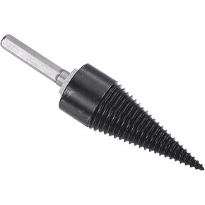 PATIKIL 50mm Firewood Log Splitter Drill Bit, Removable Drill Bits Electric Drills Screw Cone Driver with Hex Shank for Home and Outdoor