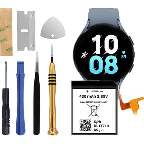 EB-BR910ABY Battery for Galaxy Watch 5 44m,𝗨𝗽𝗴𝗿𝗮𝗱𝗲𝗱 430mAh High Capacity 0 Cycle Li-ion Compatible for Samsung Galaxy Watch 5 (44mm) SM-R910 SM-R915 SM-R915U Battery and Tool Kits
