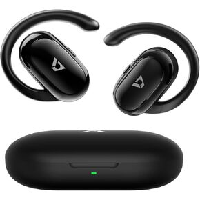1Mii Open Ear Headphones, Wireless Sports Earbuds 60 Hours Long Playtime with Charging Case, Snug Fit Bluetooth Earbuds with Rotatable Ear Hooks, ENC Clear Calls Premium Sound IPX4 Waterproof （Black）