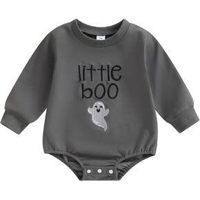 Halloween Newborn Baby Girl Boy Clothes Pumpkin Print Sweatshirt Romper Infant Long Sleeve Fall Winter Outfit