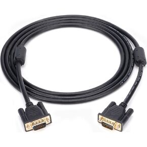 VGA to VGA Cable, Nicekey Standard 15-pin VGA Male to Male Cable with Ferrites (1.6ft, 90 Degree Angle/90 Degree Angle)