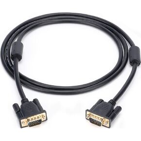 VGA to VGA Cable, Nicekey Standard 15-pin VGA Male to Male Cable with Ferrites (1.6ft, 90 Degree Angle/90 Degree Angle)