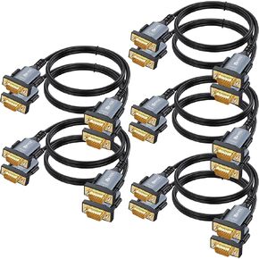 كابل VGA بطول 3 أقدام 10 حزم، كابل شاشة VGA إلى VGA ذكر إلى ذكر HD15 لجهاز عرض الكمبيوتر التلفزيوني - غلاف من الألومنيوم مطلي بالذهب in Kuwait