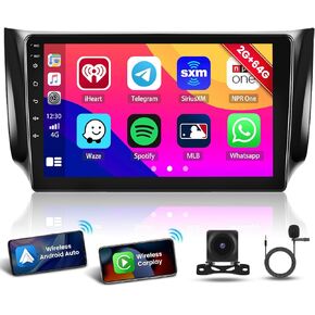 4+64G Inefala for Nissan Sentra 2013-2017 Android 13 Car Stereo with Wireless Carplay Android Auto Head Unit, 10" Touchscreen Car Radio GPS BT5.0 WiFi FM/RDS EQ Mirror Link SWC Backup Camera MIC