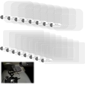 16pcs Windshield Dashcam Stickers, Weatherproof Electrostatic Film Transparent Sticker Durable and Reusable Car Sticker for Mounting Dash Cam