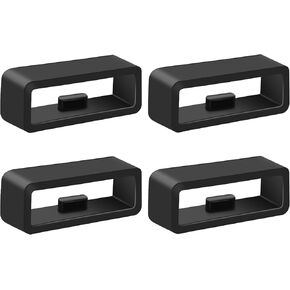 Meliya 4pcs Band Keepers Watch Strap Holder Loop for 18mm 20mm 22mm 26mm Watch Bands, Silicone Replacement Watch Band Loop/Holder/Retainer/Fastener Rings