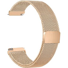 18mm Metal Mesh watch band Compatible with Garmin Venu 2s/ Venu 3S/Vivoactive 4s/Vivomove 3S/forernnner 255s bands, Quick Release Replacement Strap for Garmin Forerunner 255S/ 265S Women Men