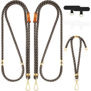 OUTXE 2× Crossbody Phone Lanyard, 1× Wrist Strap, 4× Tab- Anti Theft Universal Neck Phone Lanyard, Compatible with Most Phone