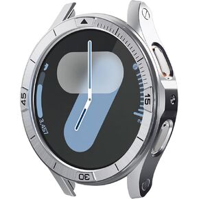 Spigen Bezel Tune Pro Designed For Samsung Galaxy Watch 7 44mm Bezel Ring Protector with Case (2024) - Silver