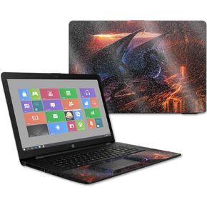 MightySkins Glossy Glitter Skin for HP 17t Laptop 17.3" (2017) - Fire Dragon | Protective, Durable High-Gloss Glitter Finish | Easy to Apply, Remove, and Change Styles | Made in The USA