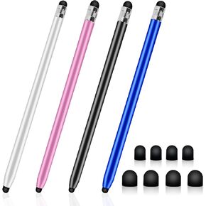 Stylus Pens for Touch Screens, AGREJO Stylus Pens High Precision Capacitive Stylus for iPad iPhone Tablets Samsung Galaxy All Universal Touch Screen Devices (4-Pack Black/Blue/Silver/Pink)