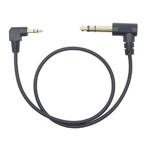 90 Degree 1/8 to 1/4 Stereo Audio Cable, Right Angle 3.5mm TRS Male to 6.35mm TRS Male Aux Cord for Guitar, Keyboard Piano, Laptop, Speaker and Amplifiers (19In)
