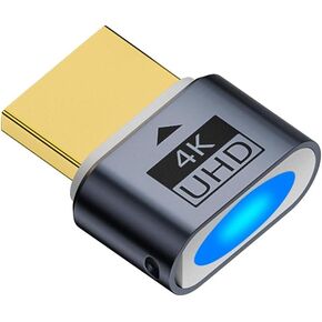 4K HDMI Dummy Plug Display Emulator Headless Ghost Adapter Compatible with Windows Mac OSX Linux Support 4kx2k 2160P 1080p for Computer Desktop 1 Pack