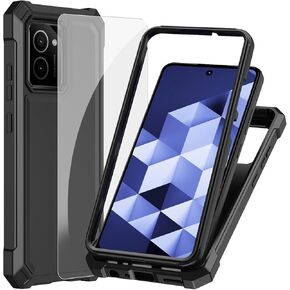Ailiber for HMD Vibe N159V Phone Case, HMD Vibe Case with Screen Protector, Dual Layer TPU Bumper Protective, Rugged Silicone Scratch Resistant, Shockproof Cover for HMD Vibe-Red