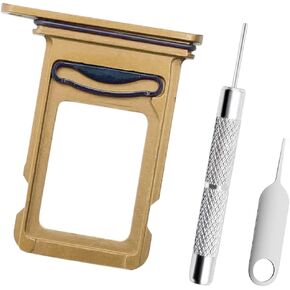 Replacement Sim Card Slot Tray Holder Compatible with iPhone 11 2019, 6.1 inch, 1 Metal SIM Card Tray Holder with Waterproof Rubber Gasket Ring, 1 Sim Eject Pin and 1 Needle Opener Ejector, Red