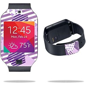 MightySkins Skin Compatible with Samsung Galaxy Gear 2 Neo Smart Watch Cover Skins Sticker Watch Purple Pentagon