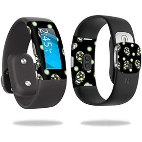 MightySkins Skin Compatible with Microsoft Band 2 Cover Skins Sticker Watch Glowing Skulls