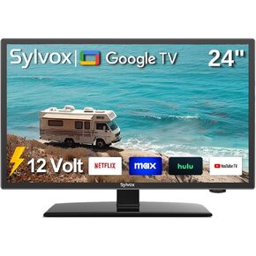 SYLVOX Smart RV TV, 40'' 12 Volt TV for RVs, 1080P FHD Compatibility with Google TV & Google Assitant, Bulit in App Store, Screencast, Small Smart Television for RVs, Campers, Boats and More