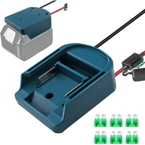 2 Packs Power Wheel Adapter for Kobalt 24V Max Lithium Battery Adapter Converter with Switch & Fuses & Wire Terminals, with 14 Gauge Wire, Power Connector for Rc Cars Trunks, Robotics, DIY Use